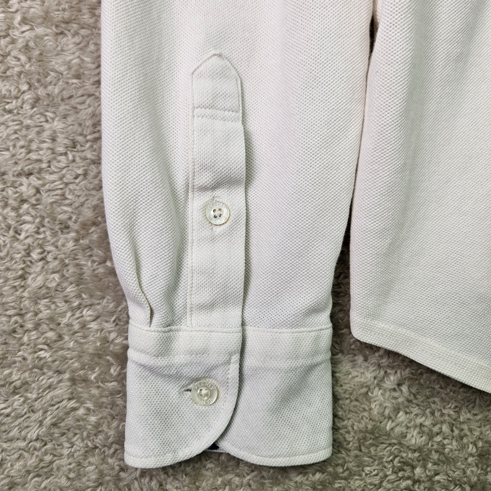 Pearly Gates Golf Polo Shirt Womens Size 4 White Long Sleeve Stretch Japan - Picture 7 of 15